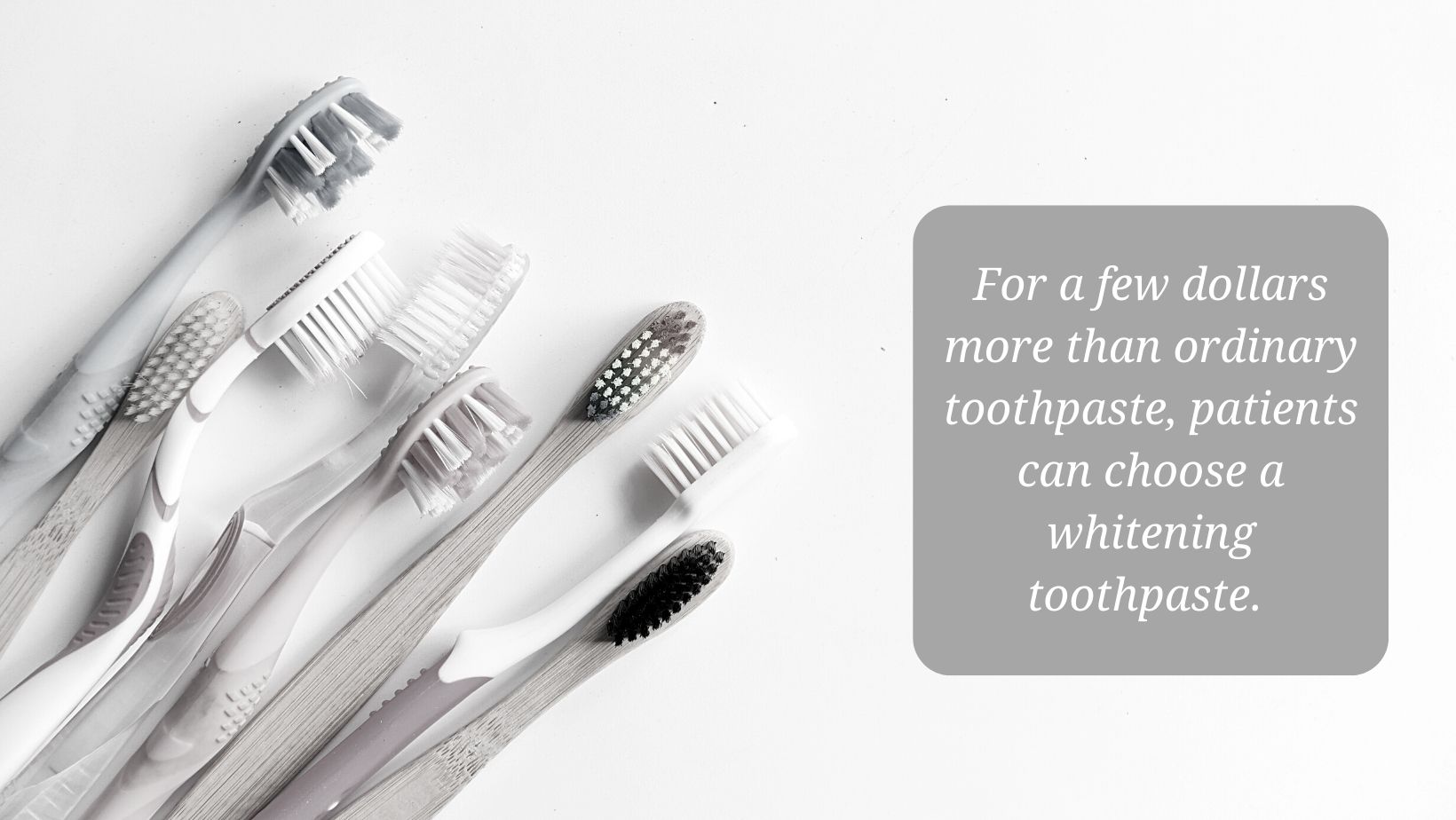 Toothbrushes ready for use with whitening toothpaste