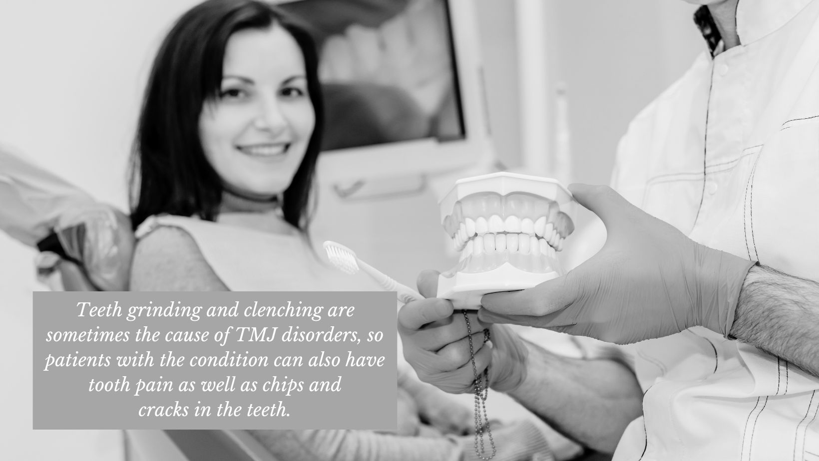 dental patient discussing TMJ with dentist