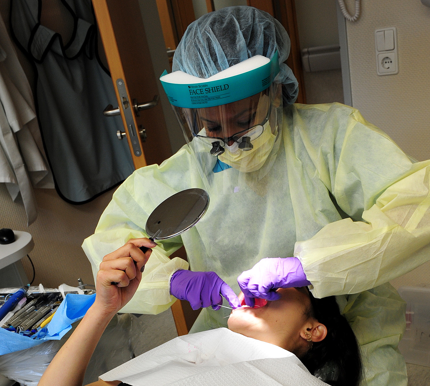 woman undergoing a composite bonding procedure