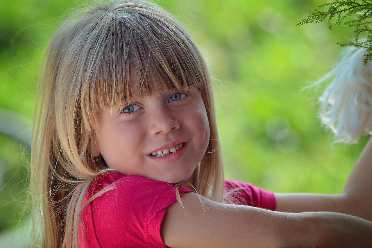 Young girl listening